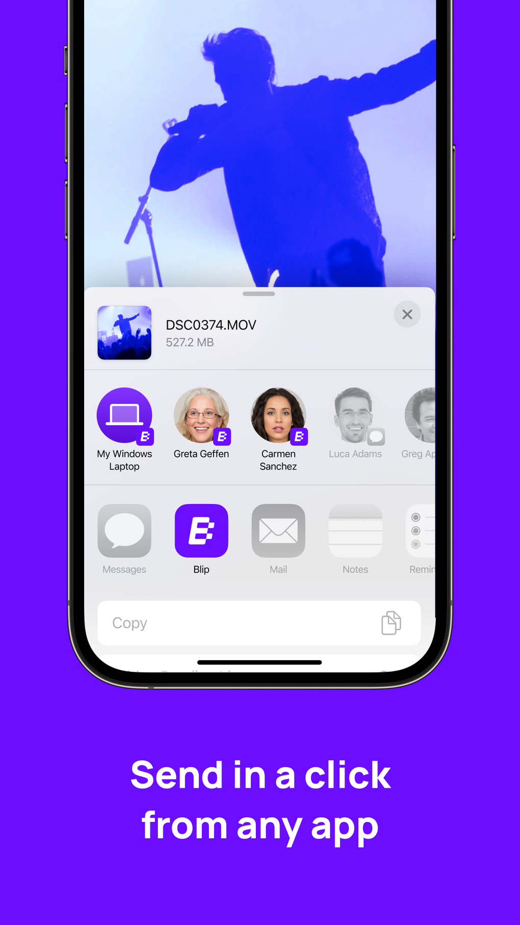 Blip: Send Files in a Click для iPhone — Скачать