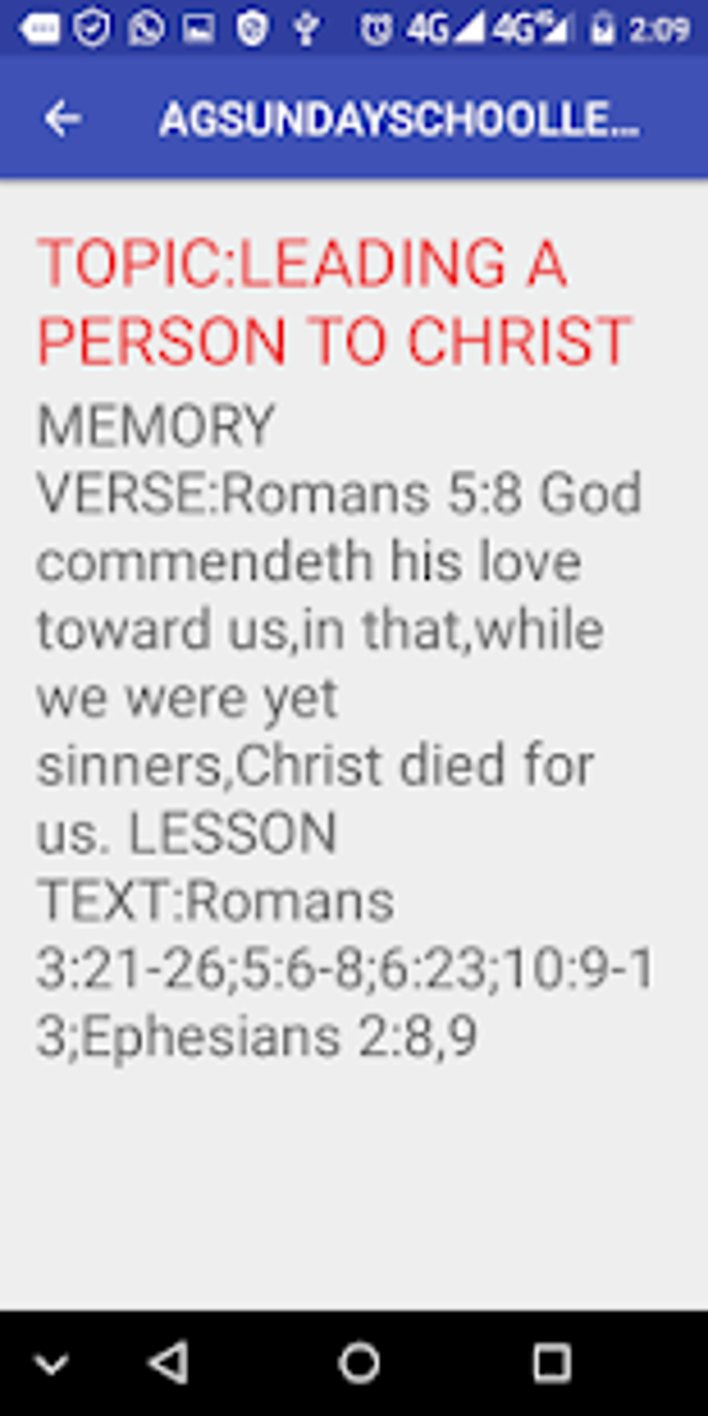 Ag Sunday School Lesson 2019 APK F r Android Download