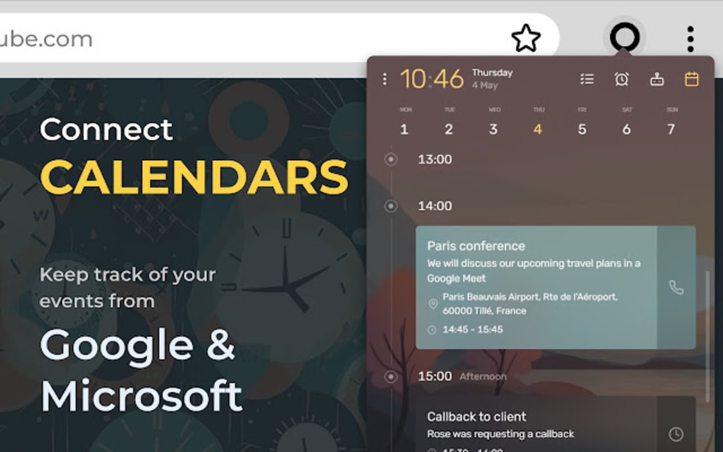Google Calendar and Outlook Calendar Checker for Google Chrome