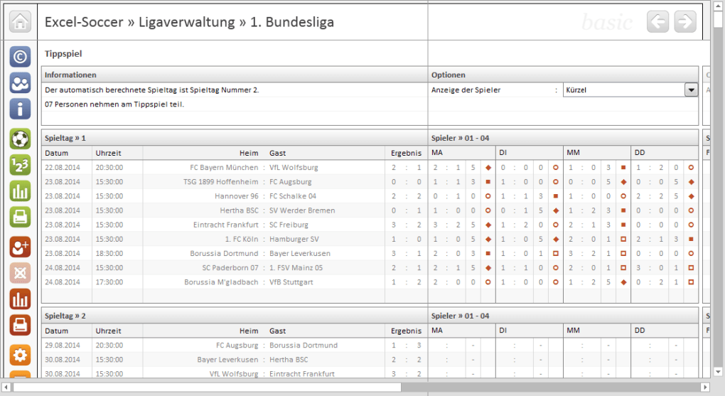 Excel Soccer Ligaverwaltung 1 Bundesliga Download