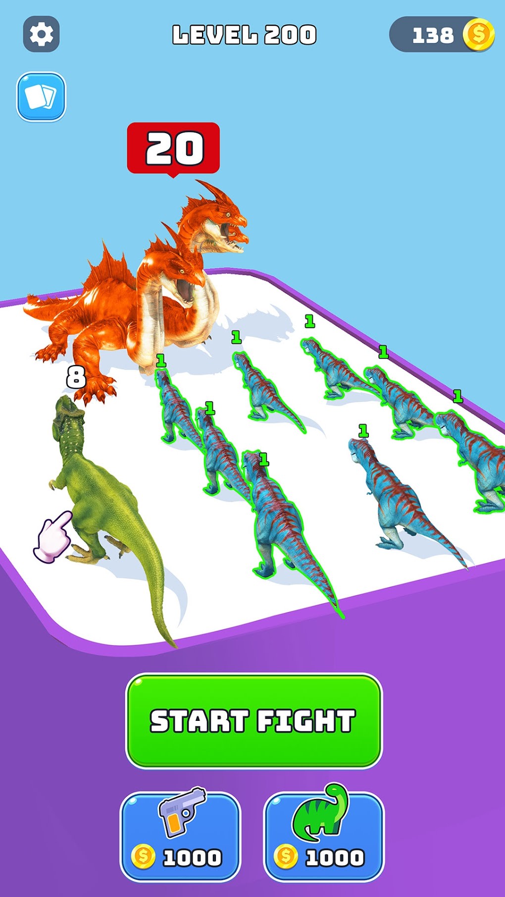 Dinosaur Merge Battle (by AI Games FZ) IOS Gameplay Video (HD) 