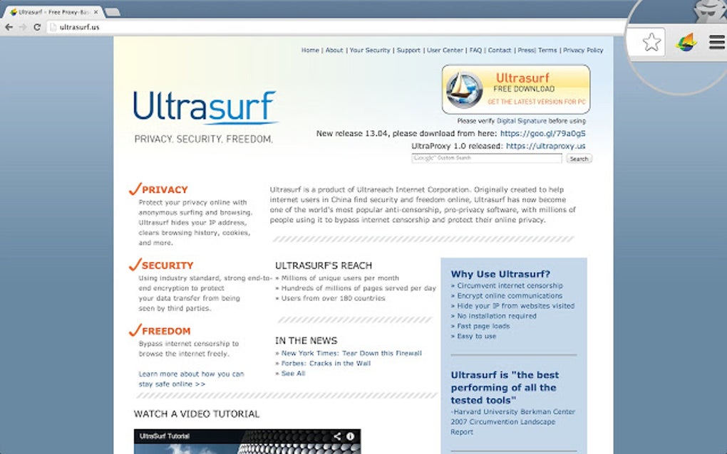 ultrasurf security privacy