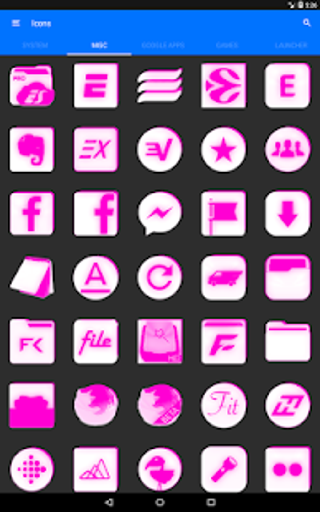 Inverted White and Pink Icon Pack Free APK для Android — Скачать