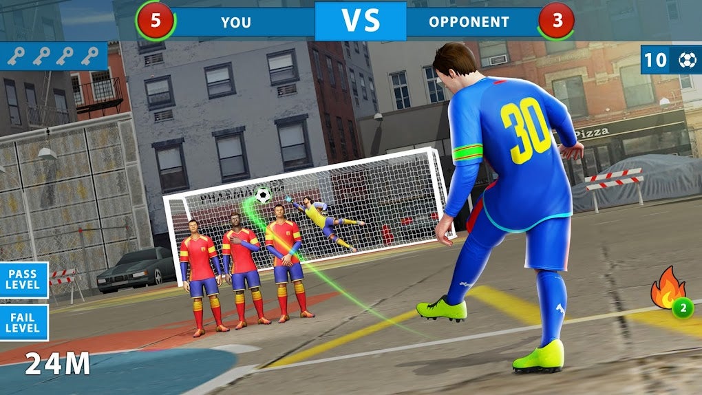 street soccer free kick games