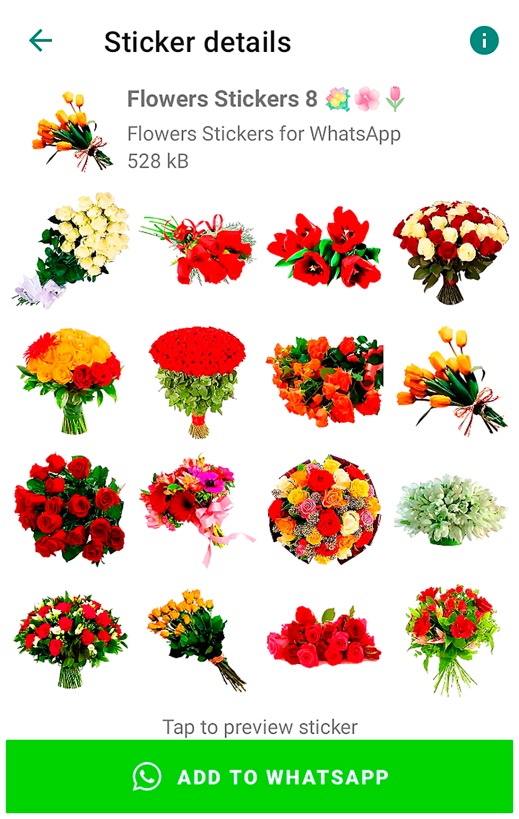 Flowers Stickers for WhatsApp для Android — Скачать