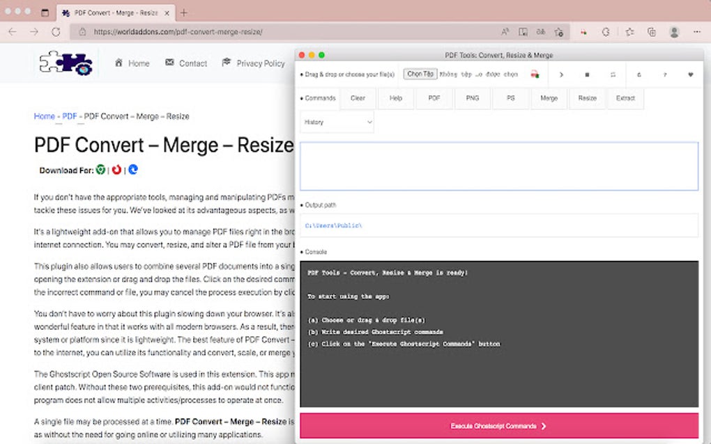PDF Convert – Merge – Resize for Google Chrome - Extension Download