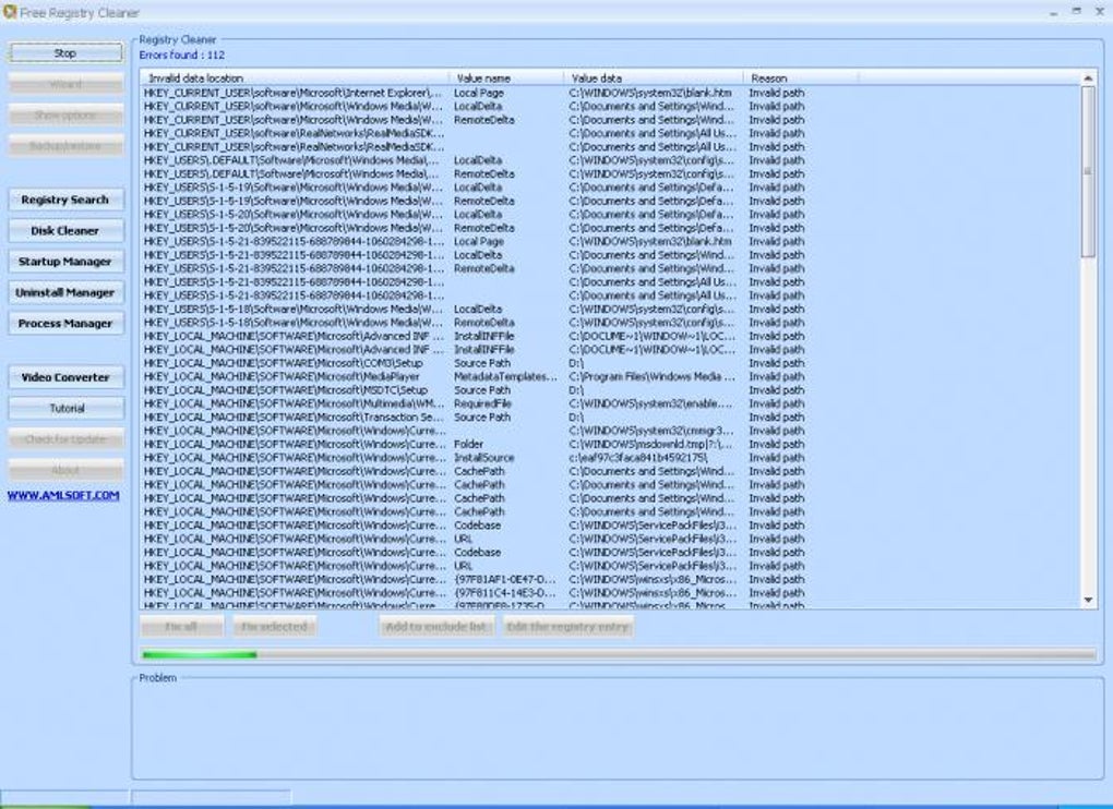 aml free registry repair