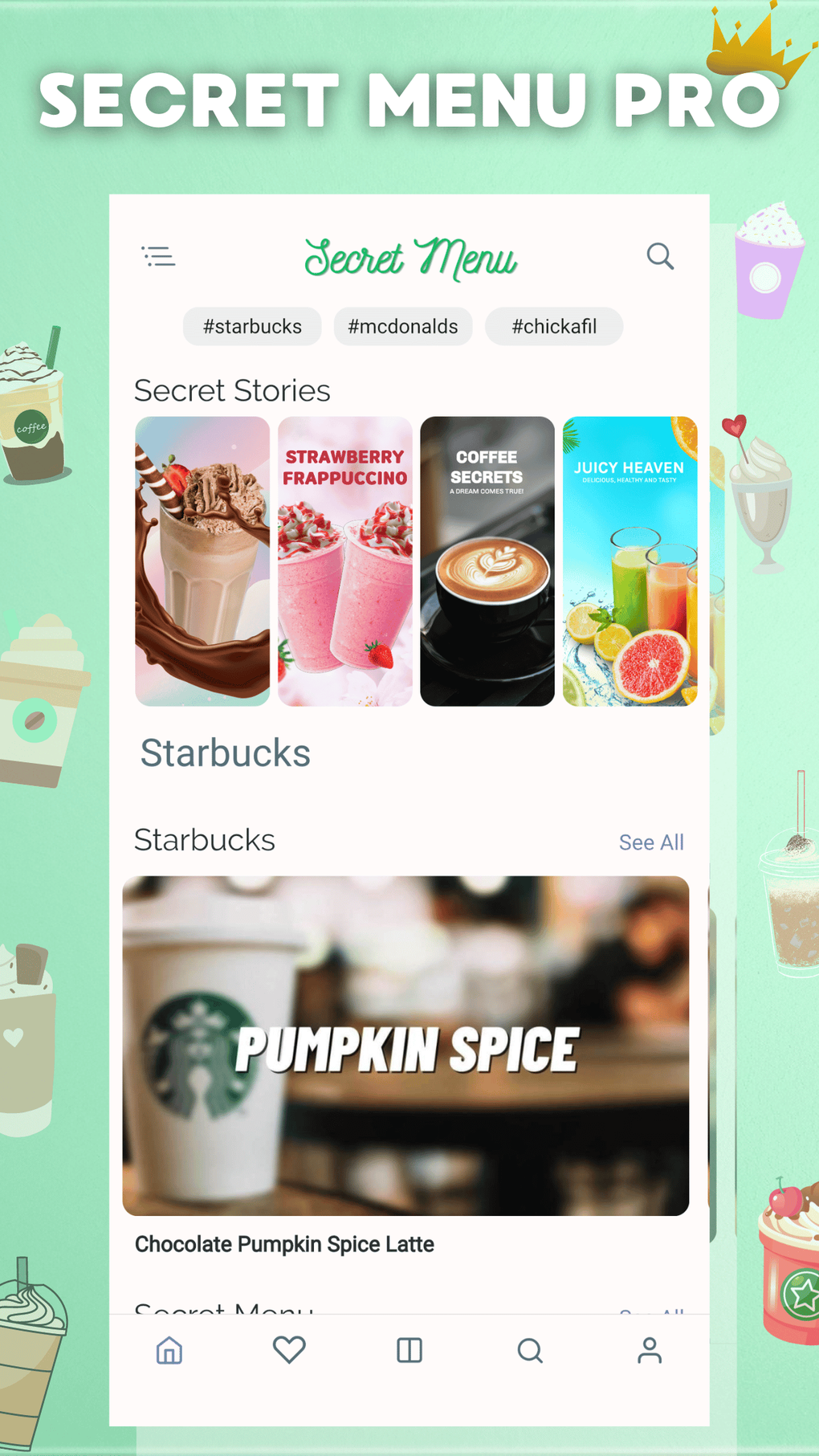 Secret Menu for Starbucks VIPs для iPhone — Скачать