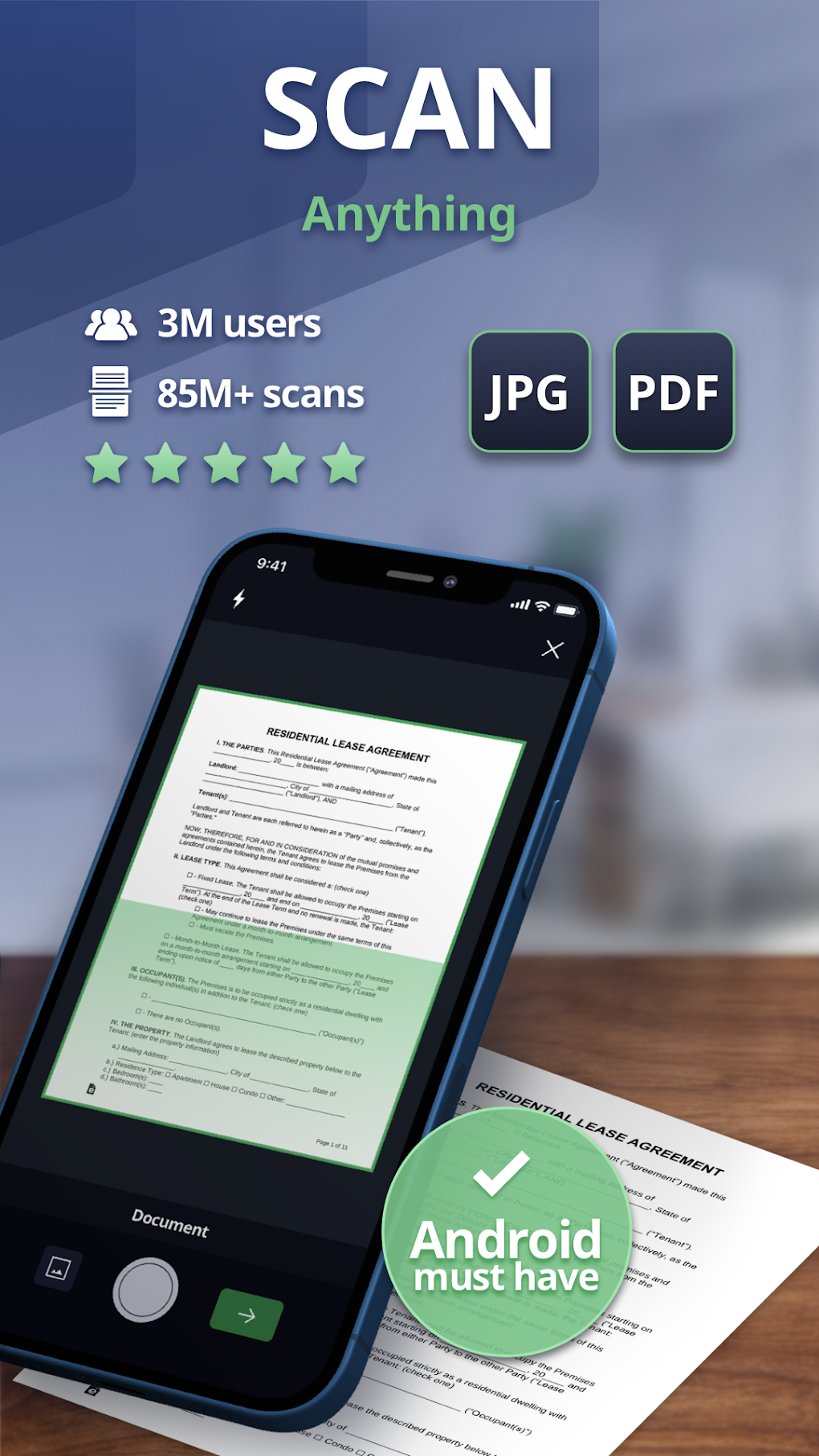 SCAN SHOT document scanner pdf для Android — Скачать