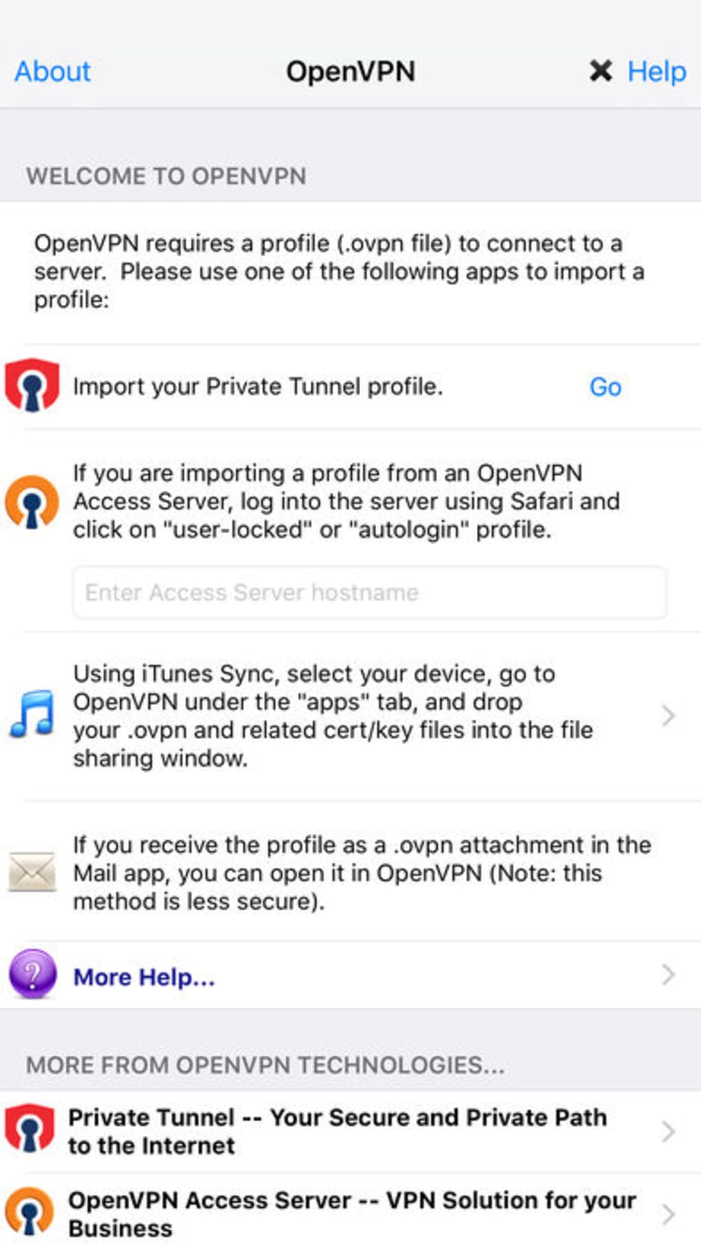OpenVPN Connect for iPhone - Download
