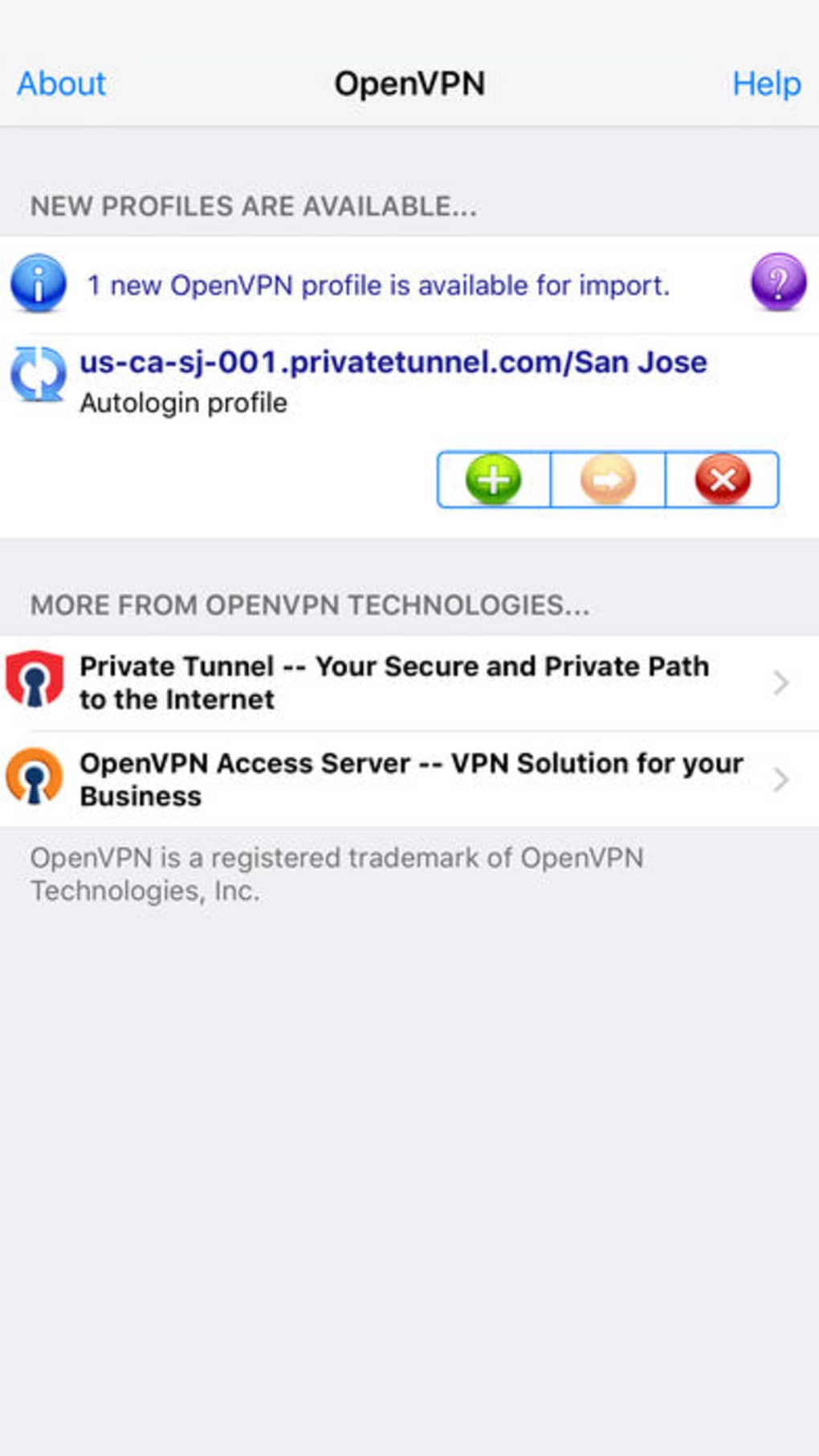 instal the last version for ios OpenVPN Client 2.6.5
