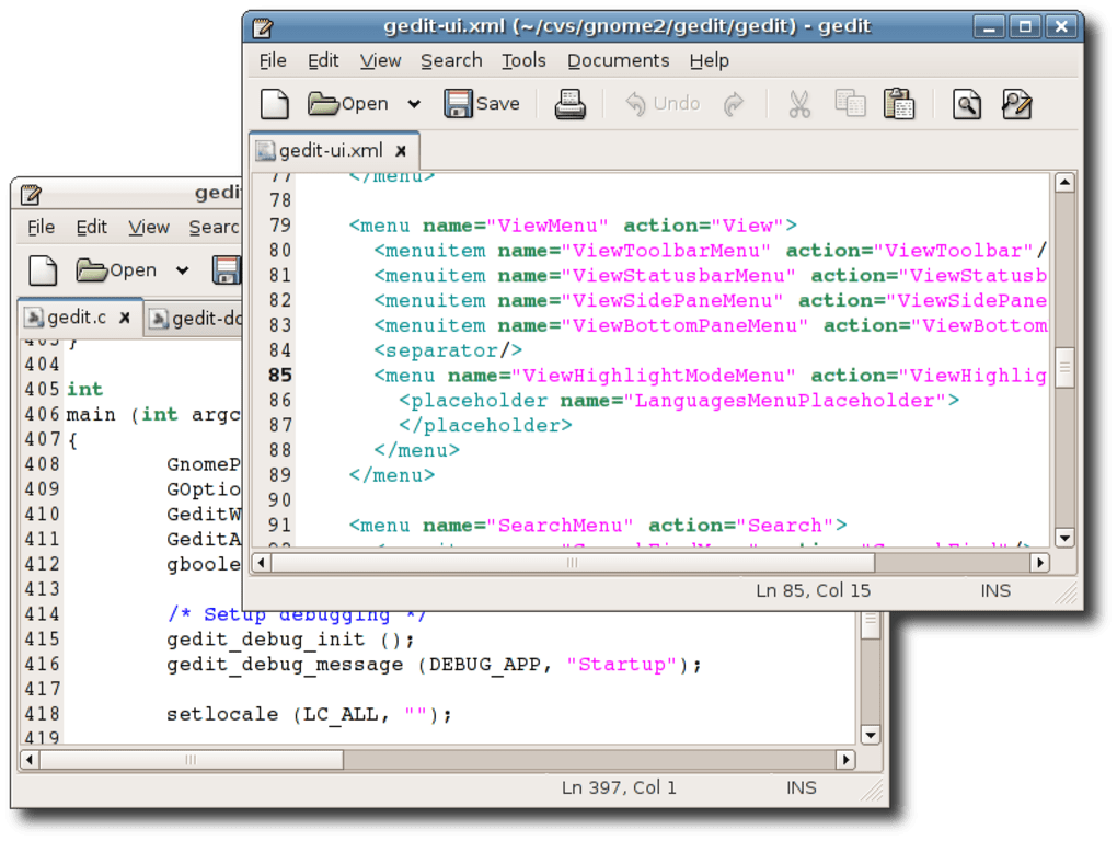 Debug message. Gedit текстовый редактор. Linux текстовый редактор. Gedit Windows. Gnome текстовый редактор.