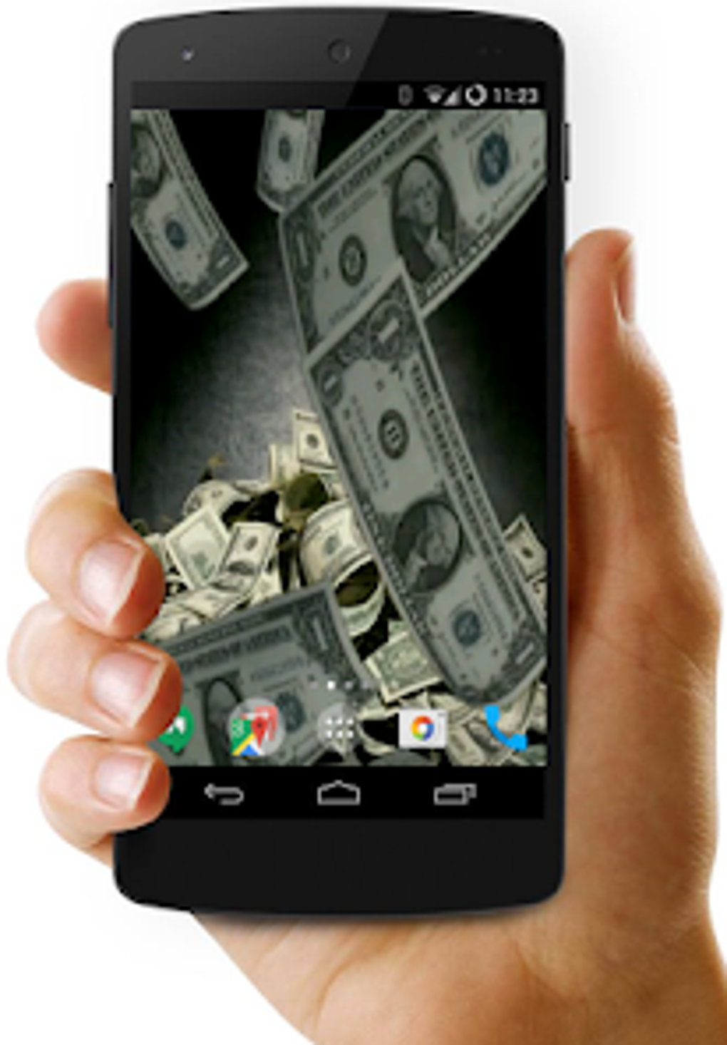 Falling Dollars 3D Wallpaper для Android — Скачать