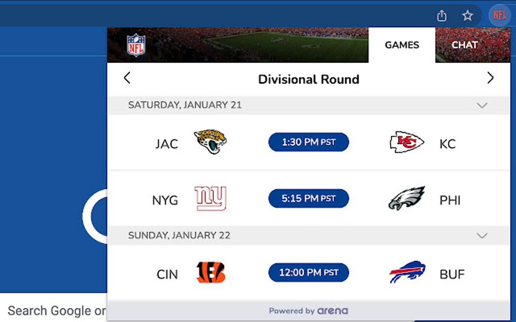 NFL Football Scoreboard and Chat for Google Chrome 拡張機能 無料・ダウンロード