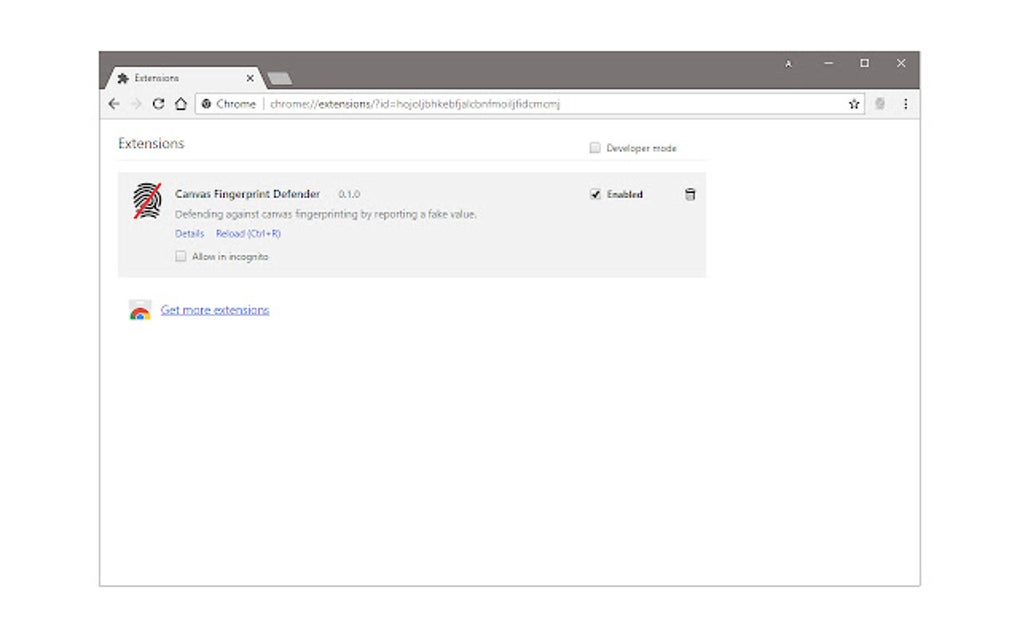 canvas fingerprint defender extension