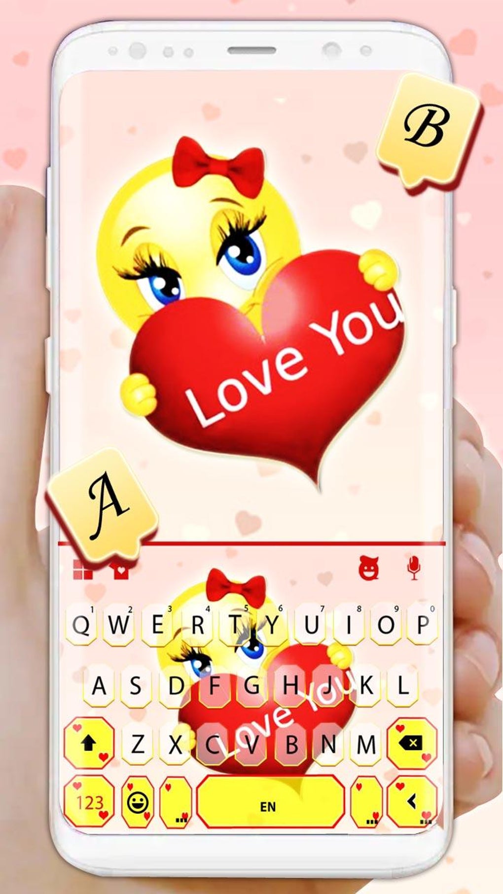 Love You Emoji Keyboard Theme для Android — Скачать