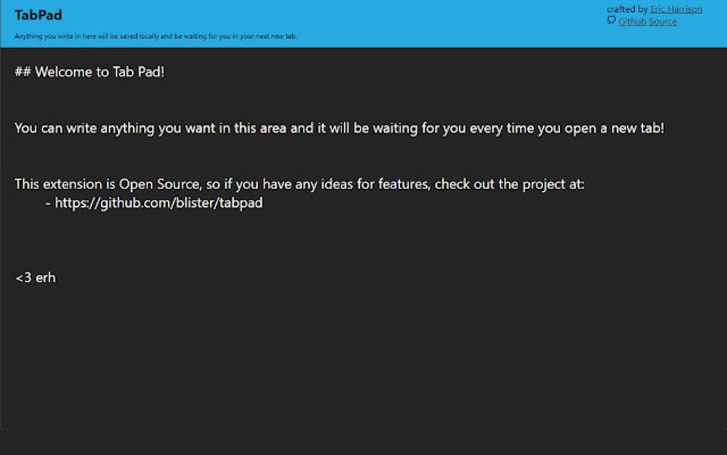 Tabpad For Google Chrome Extension Download
