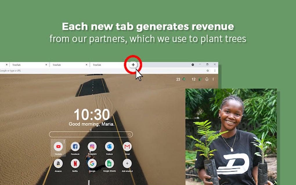 Treetab - The New Tab that Plants Trees for Google Chrome - Extension ...