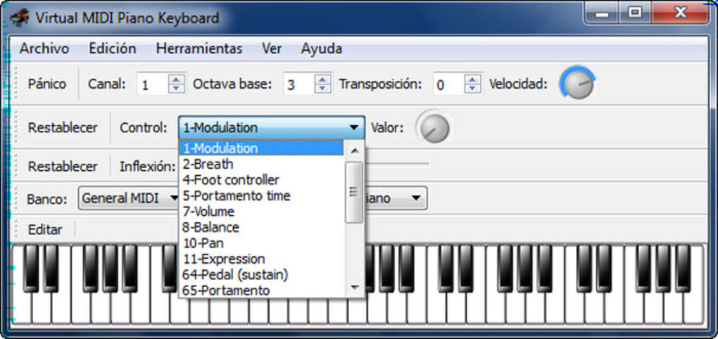 Virtual Midi Piano -