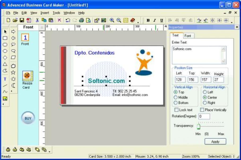business card software free download