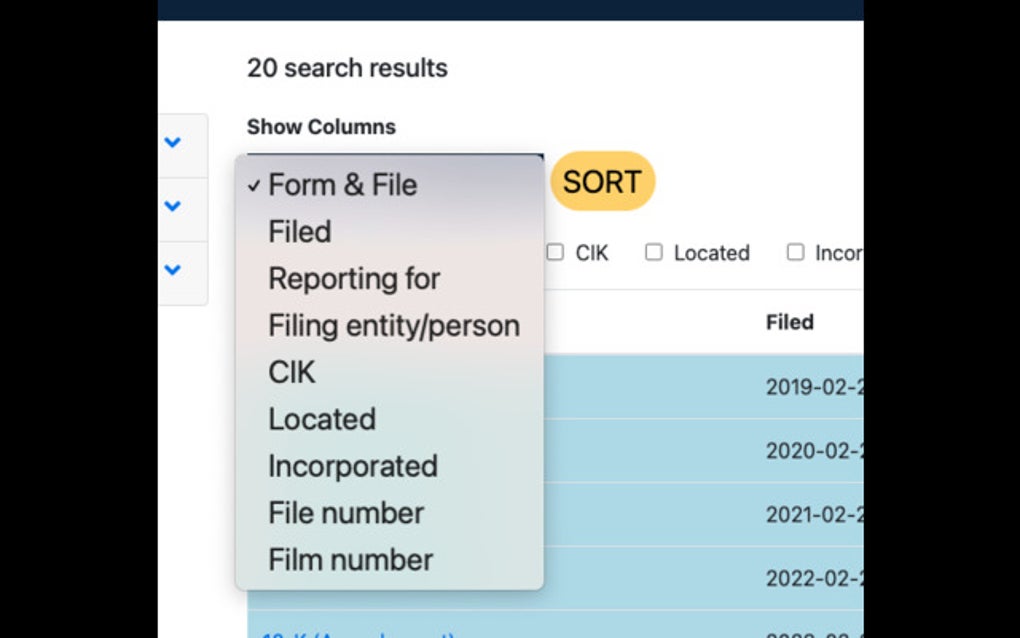 EDGAR Search Assistance SECgov