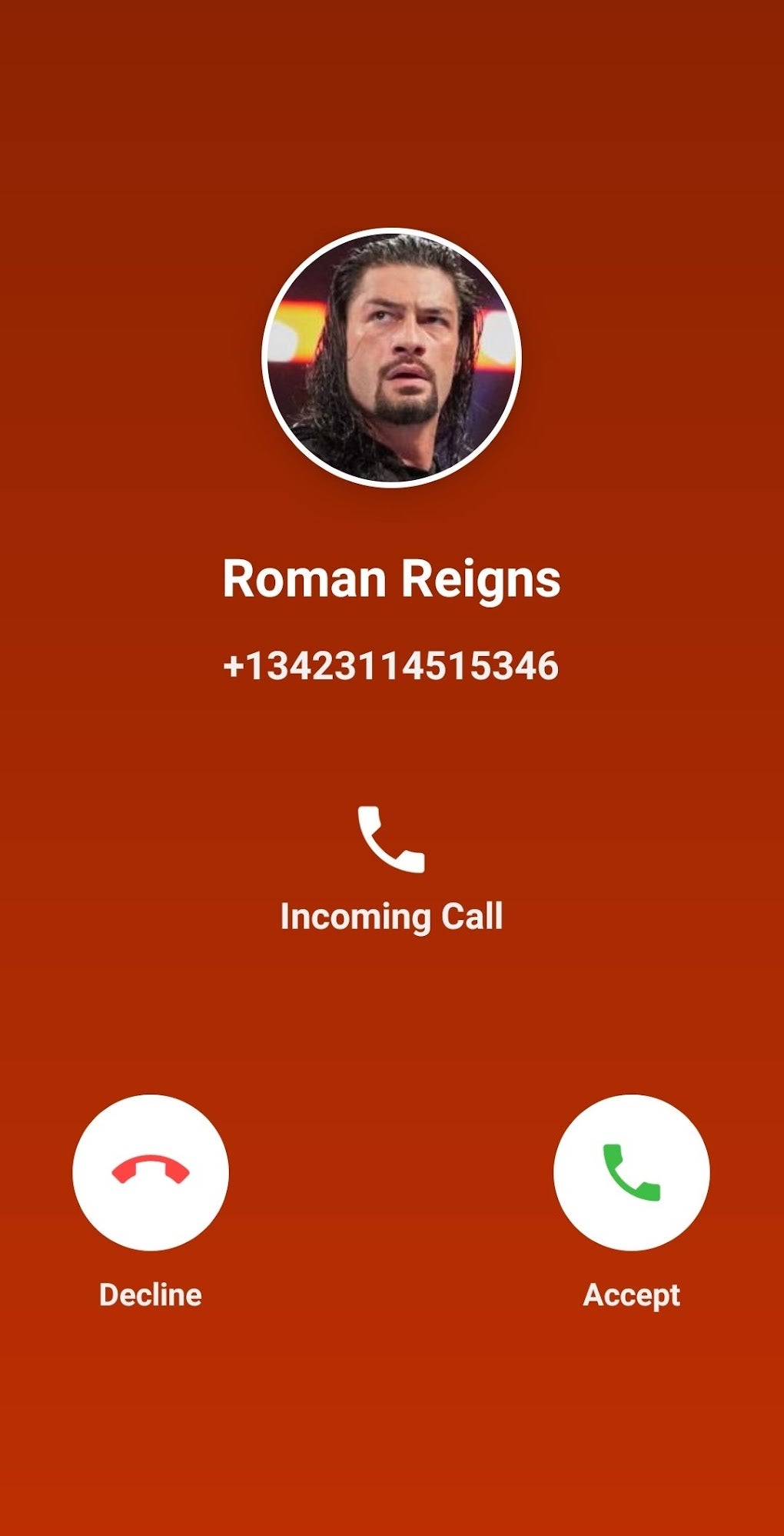 Roman Reigns Fake Call Video For Android Download