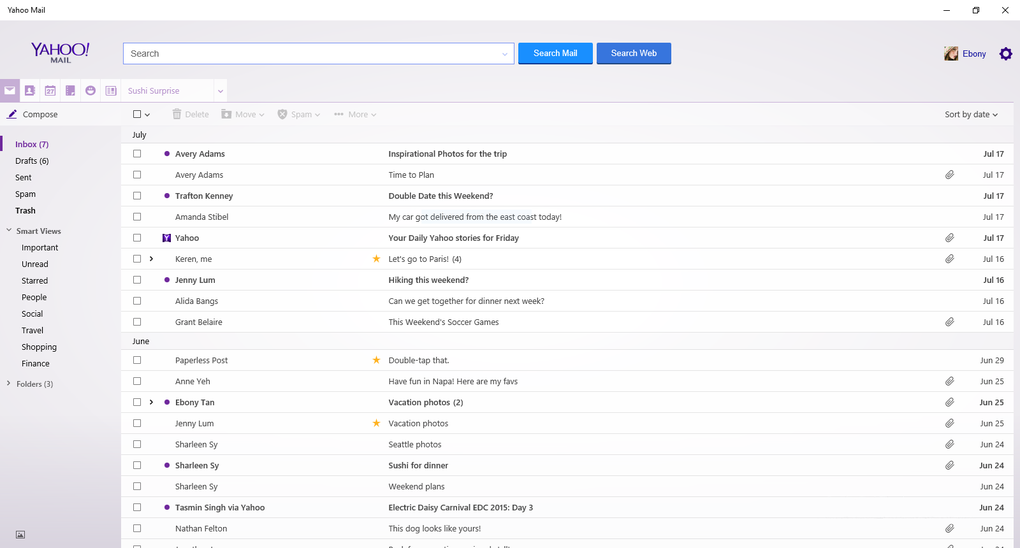 yahoo mail app for windows 10 pc