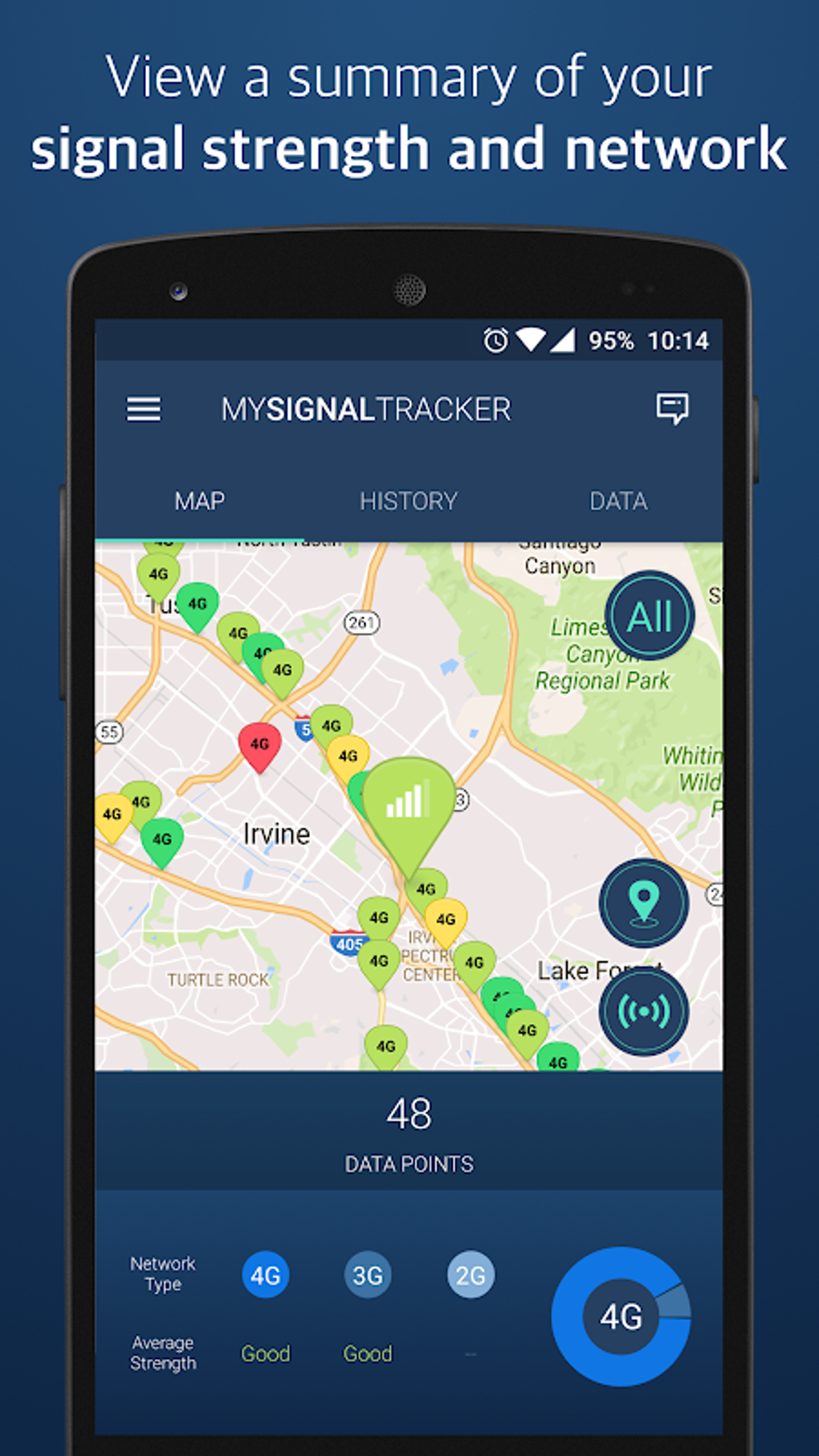 My Signal Tracker Coverage Map для Android — Скачать