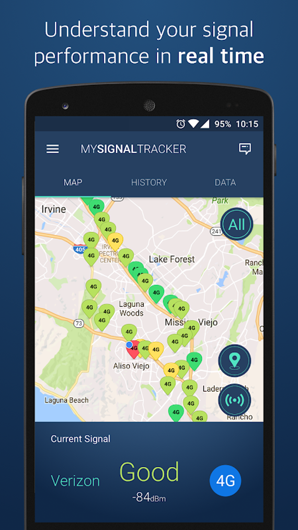 My Signal Tracker Coverage Map для Android — Скачать