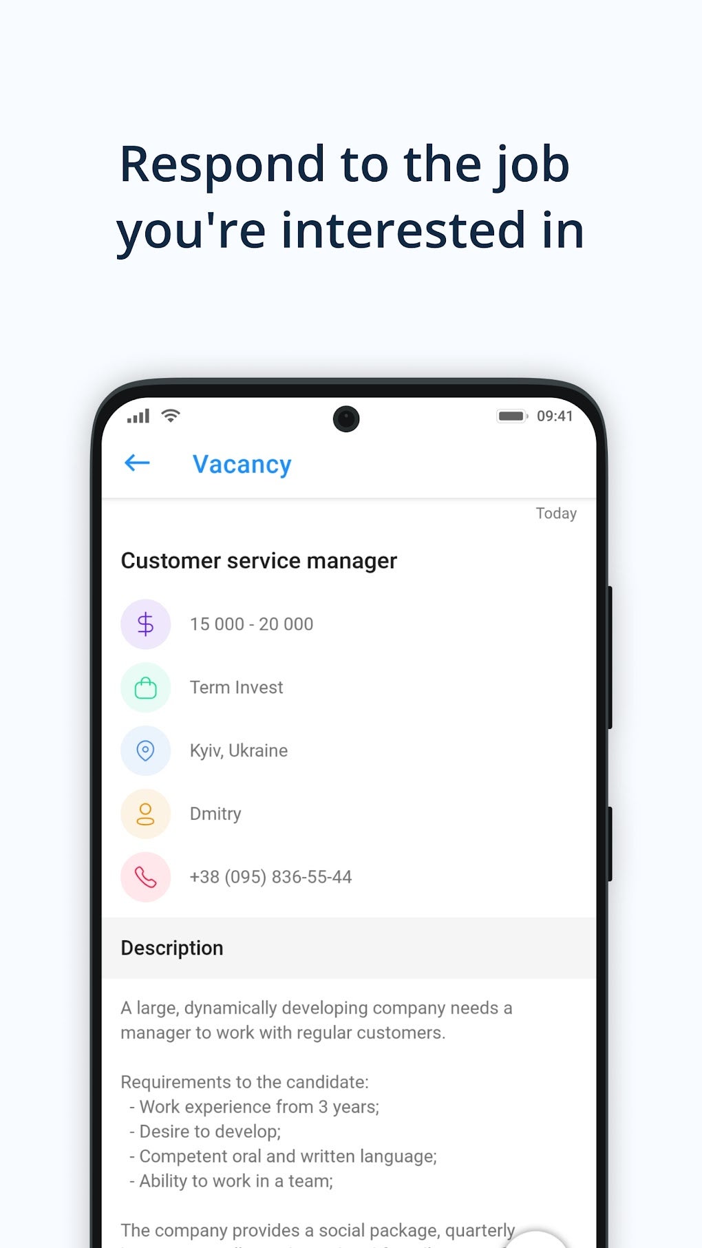 Work in Ukraine job vacancy для Android — Скачать