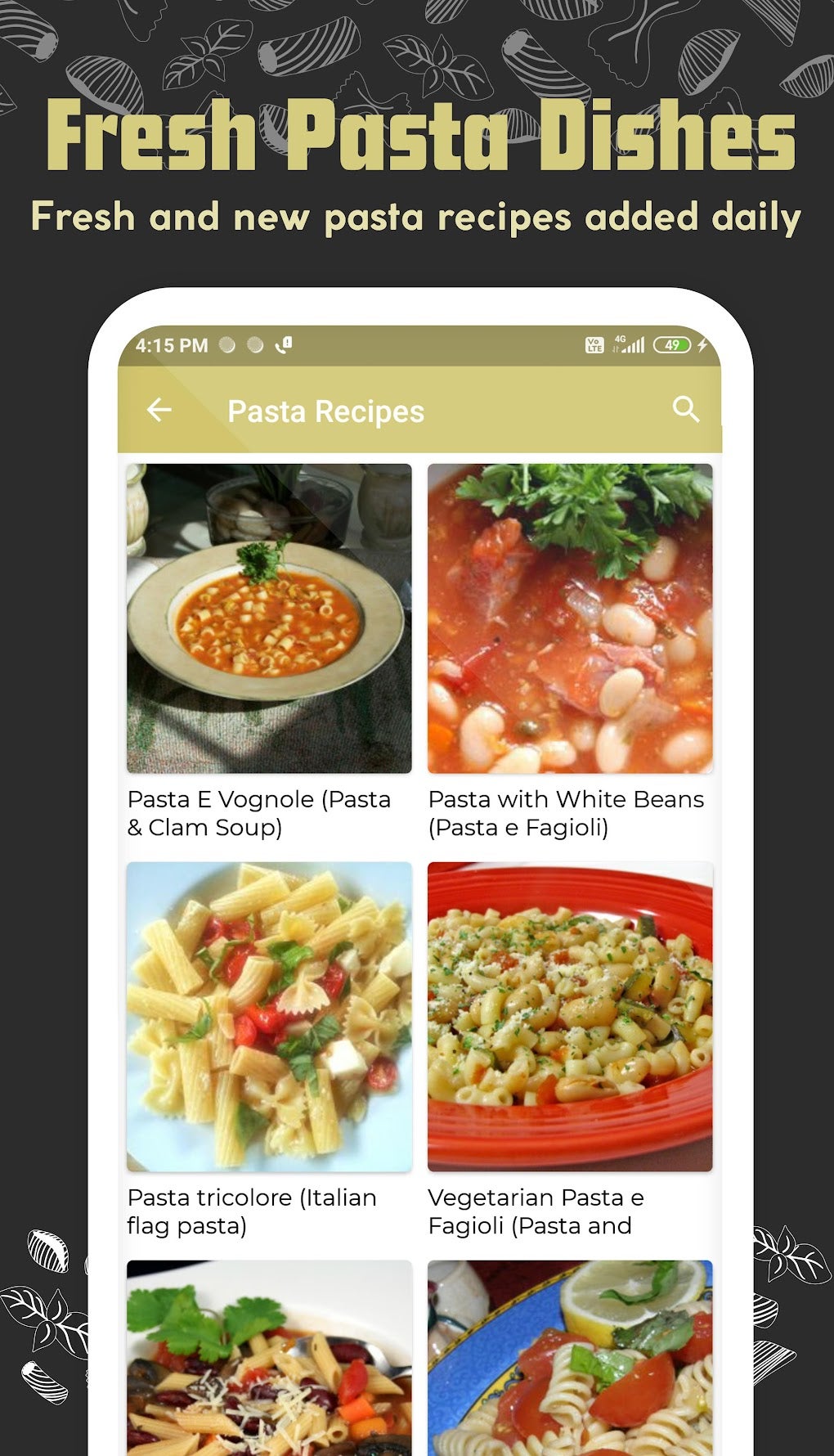 Pasta Recipes для Android — Скачать