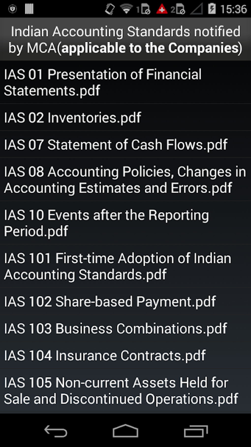 Accounting Standards India '16 APK For Android - Download