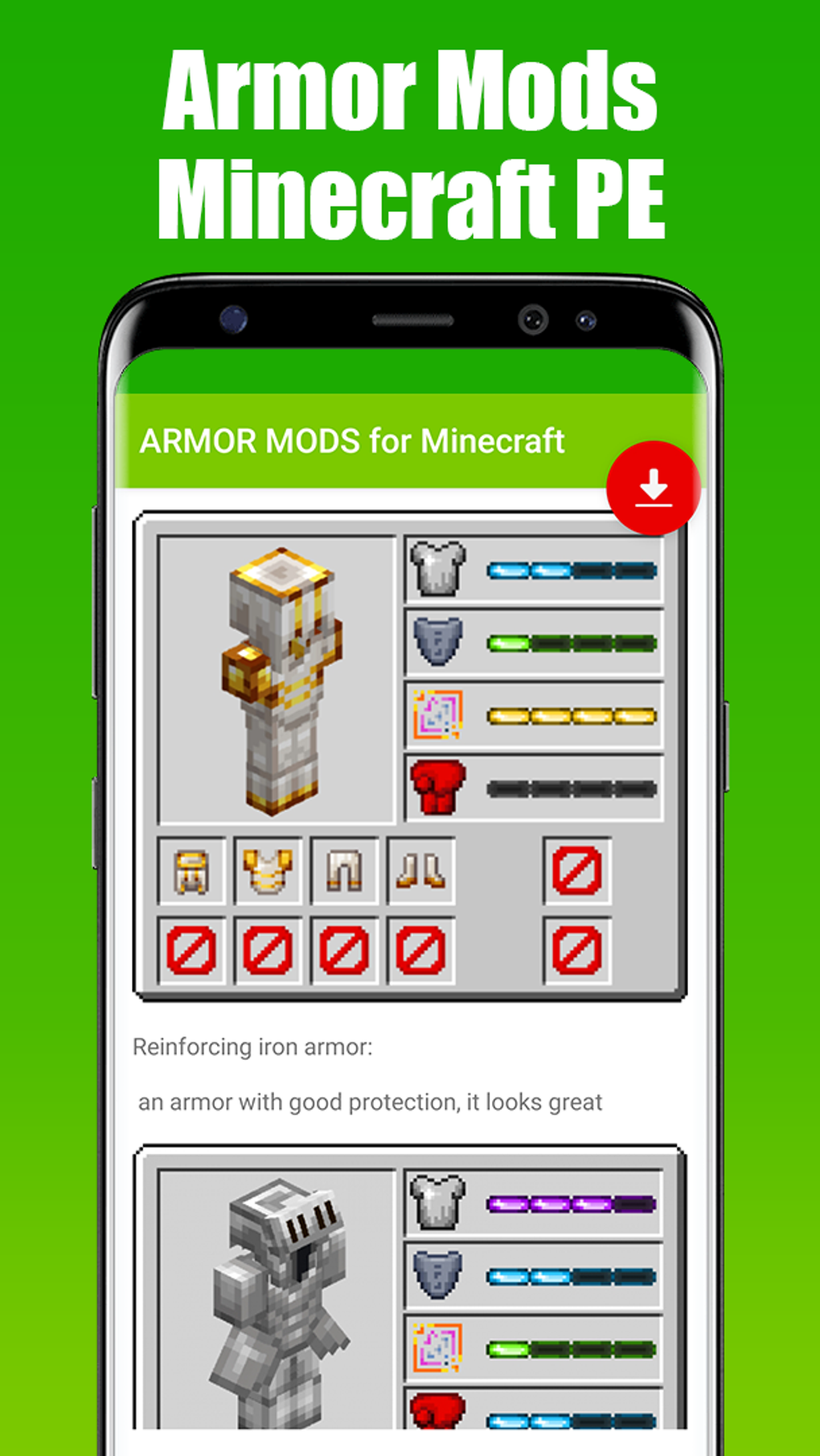 ARMOR MODS for Minecraft для Android — Скачать