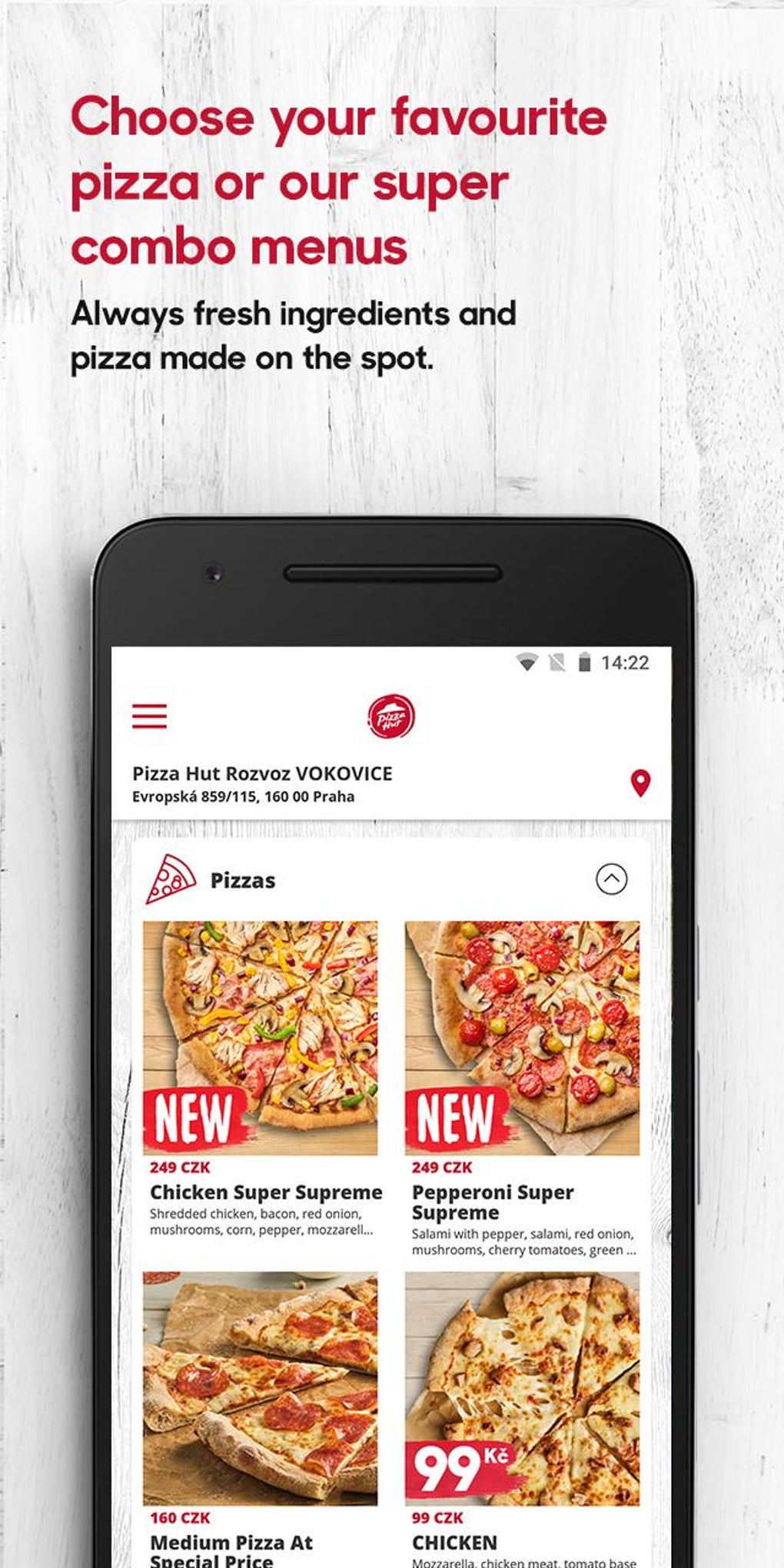 Pizza Hut CZ для Android — Скачать