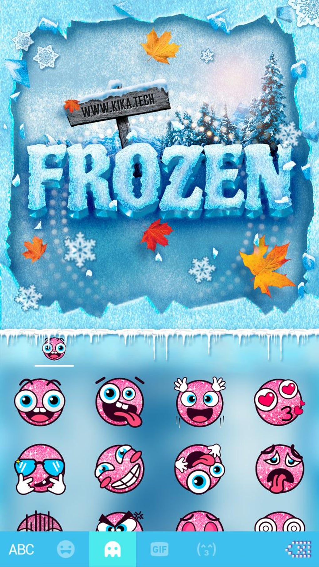 Frozen Kika Keyboard Theme для Android — Скачать