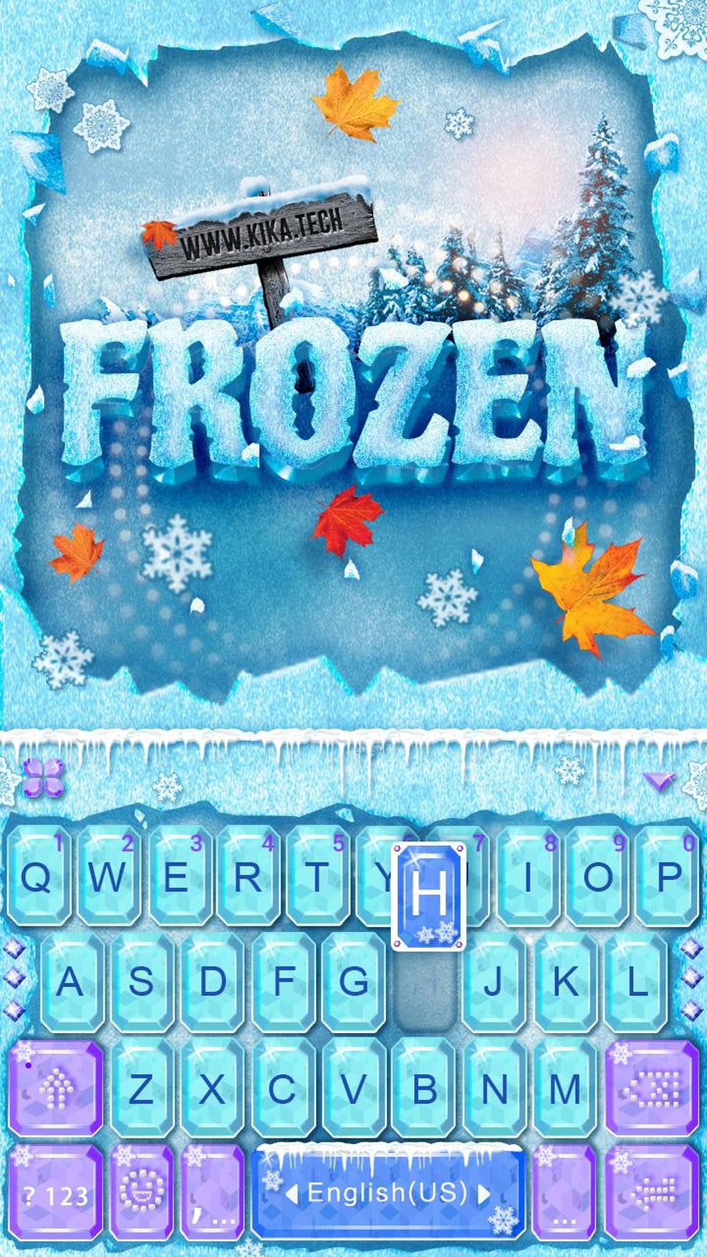 Frozen Kika Keyboard Theme для Android — Скачать