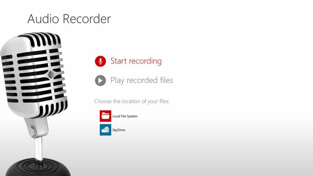 Start recording. Voice Recorder Windows 10.