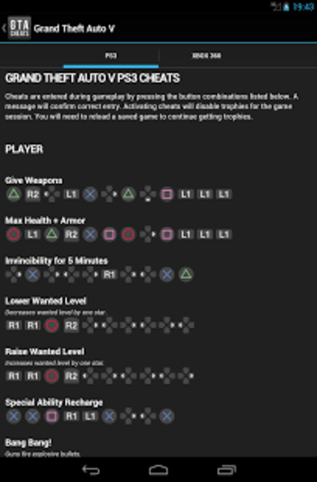 Android GTA For Cheats APK 