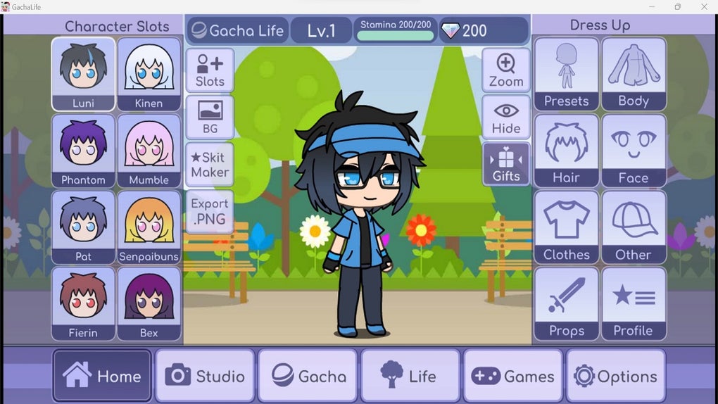 gacha life vestir roupas