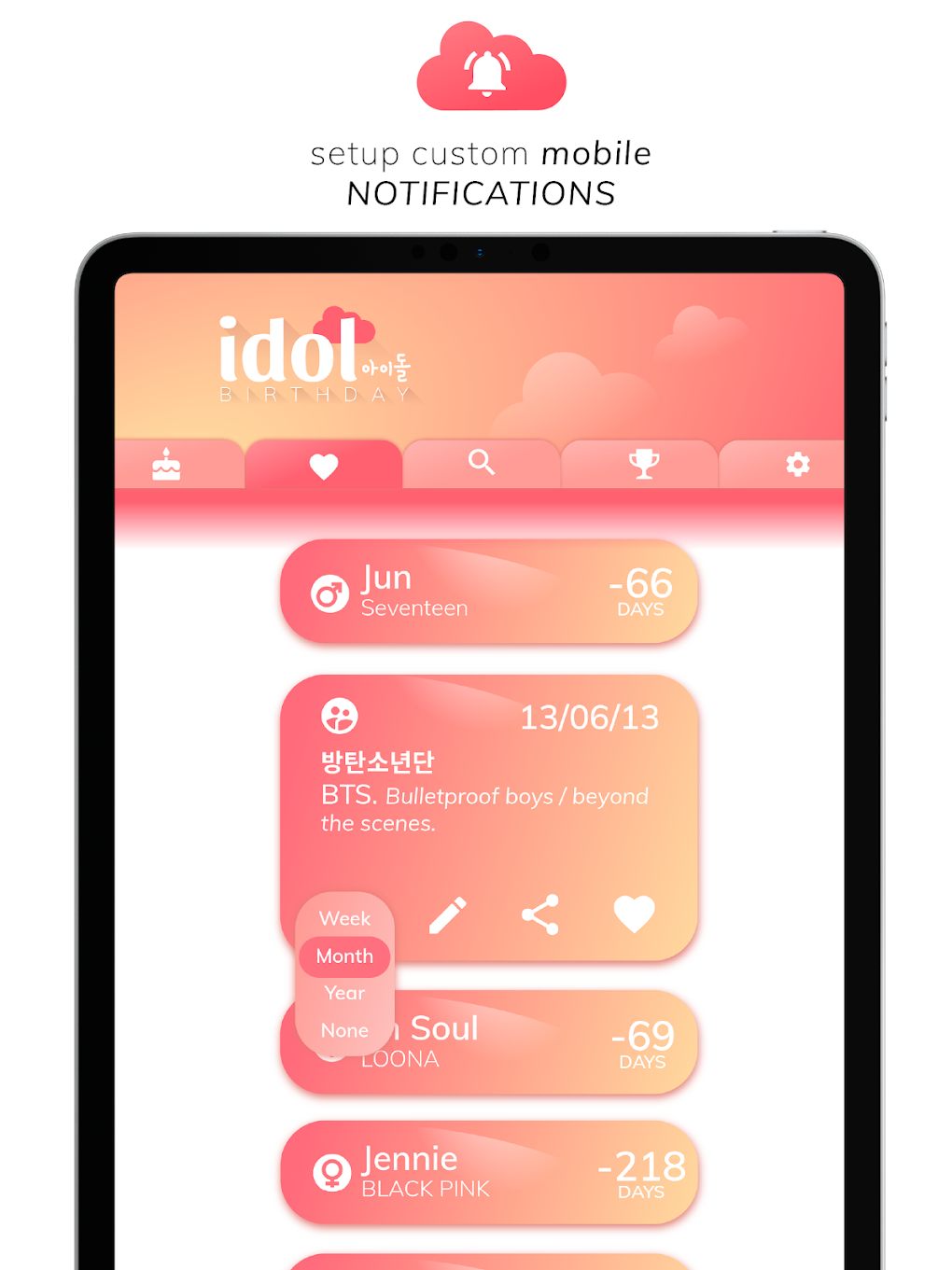 Kpop Idol Birthday Reminder для Android — Скачать
