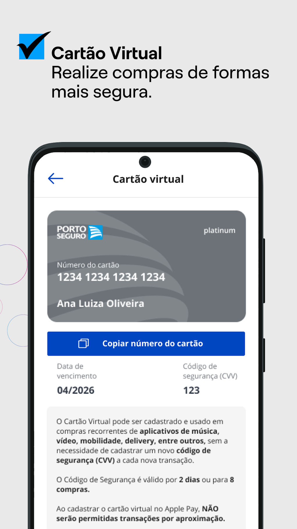 Cartão de Crédito Porto Seguro e Apple Pay