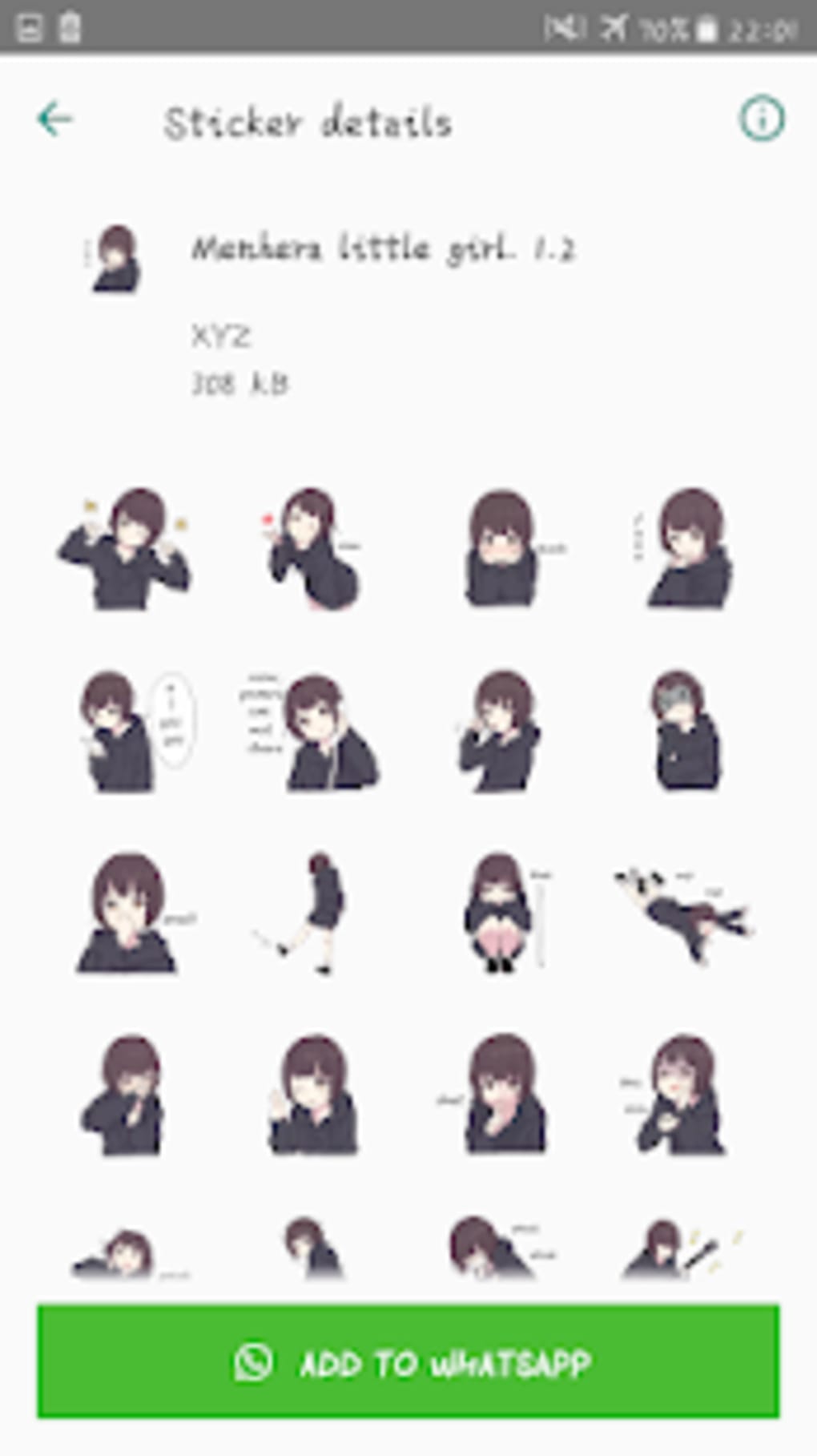 Stickers Menhera-chan. 3 ENG Telegram : Download on Android or Apple