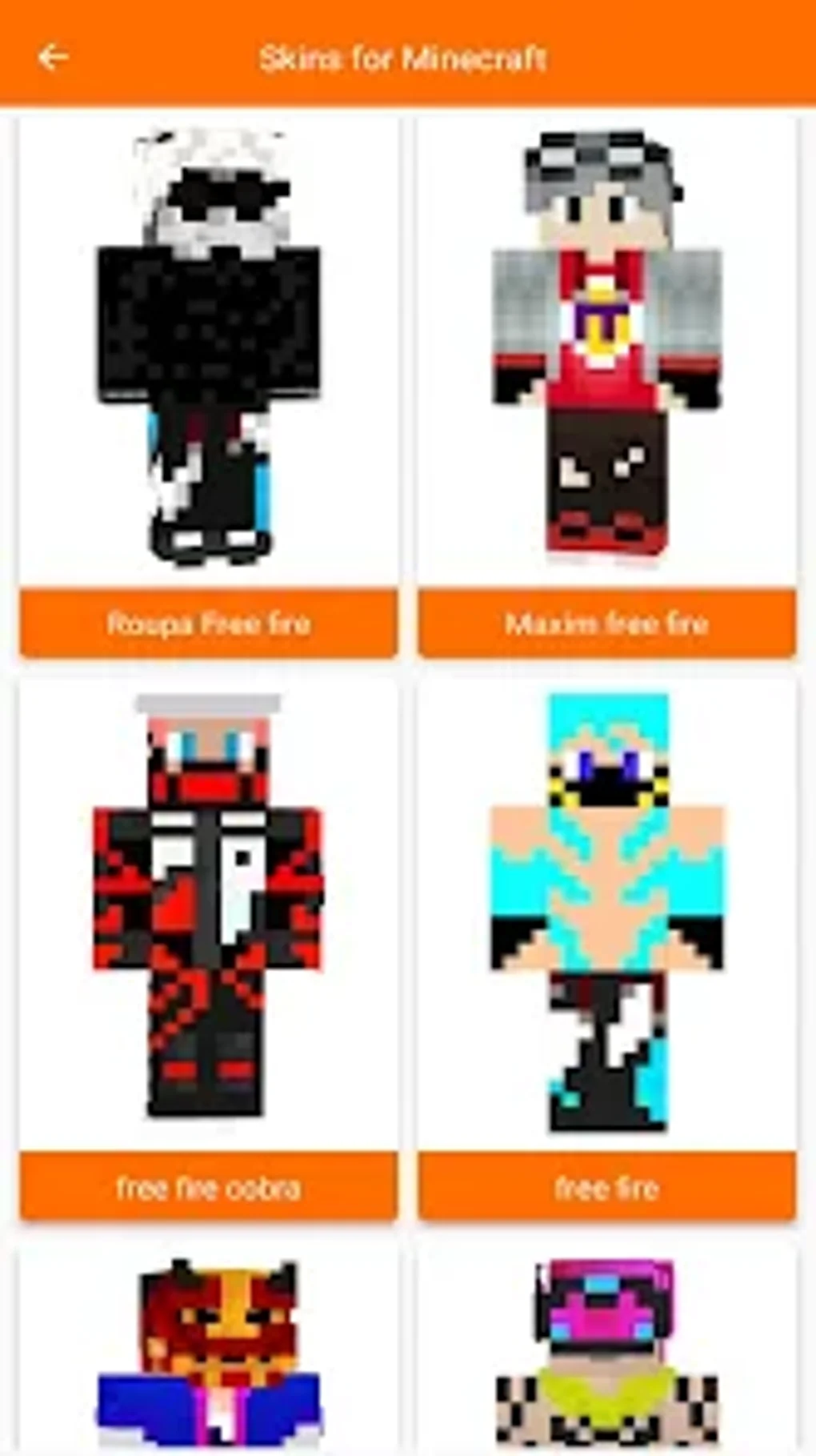 FF Skins for Minecraft PE для Android — Скачать