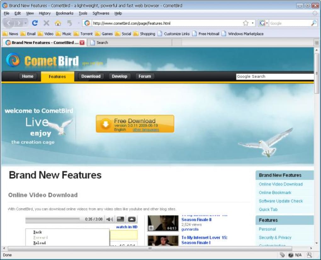 cometbird browser free download