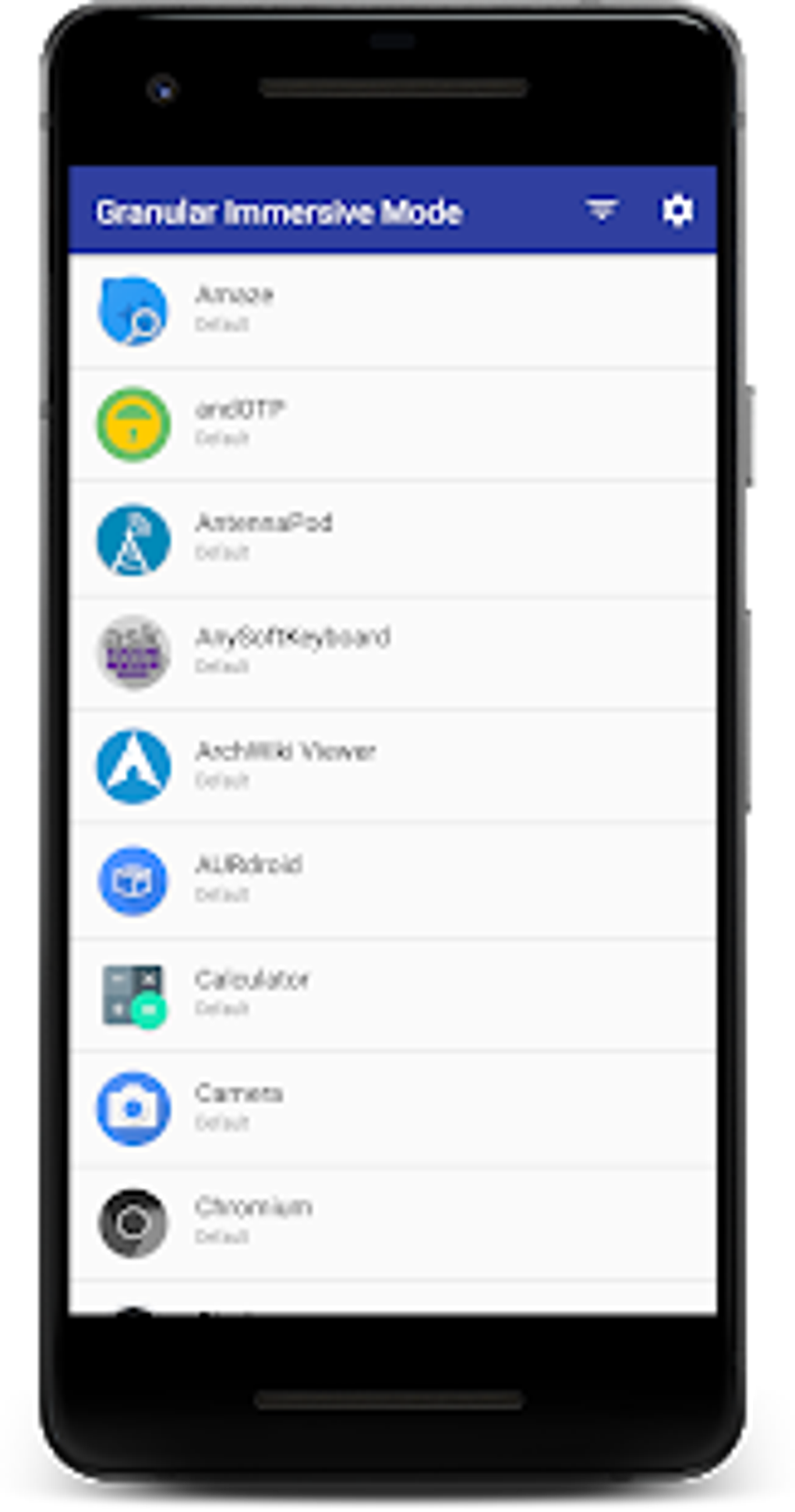 Application mode. Immersive mode.