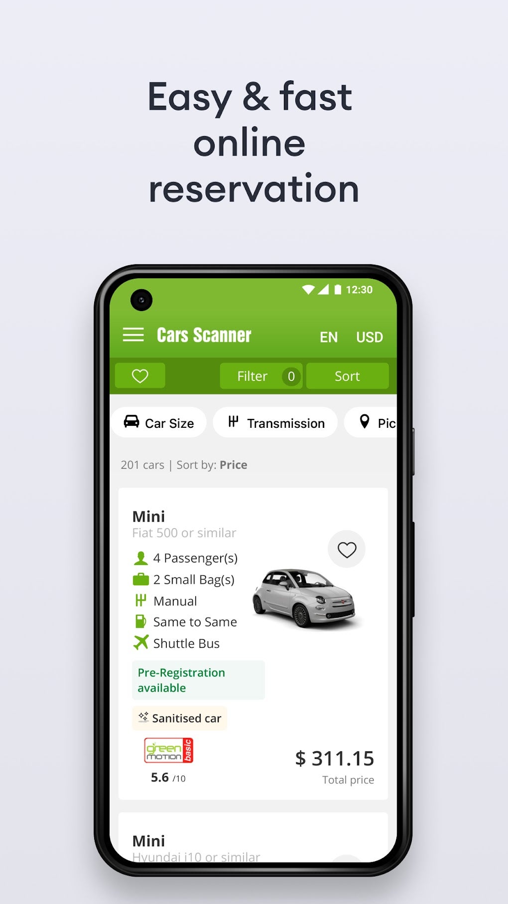 Cars-scanner - car rental для Android — Скачать