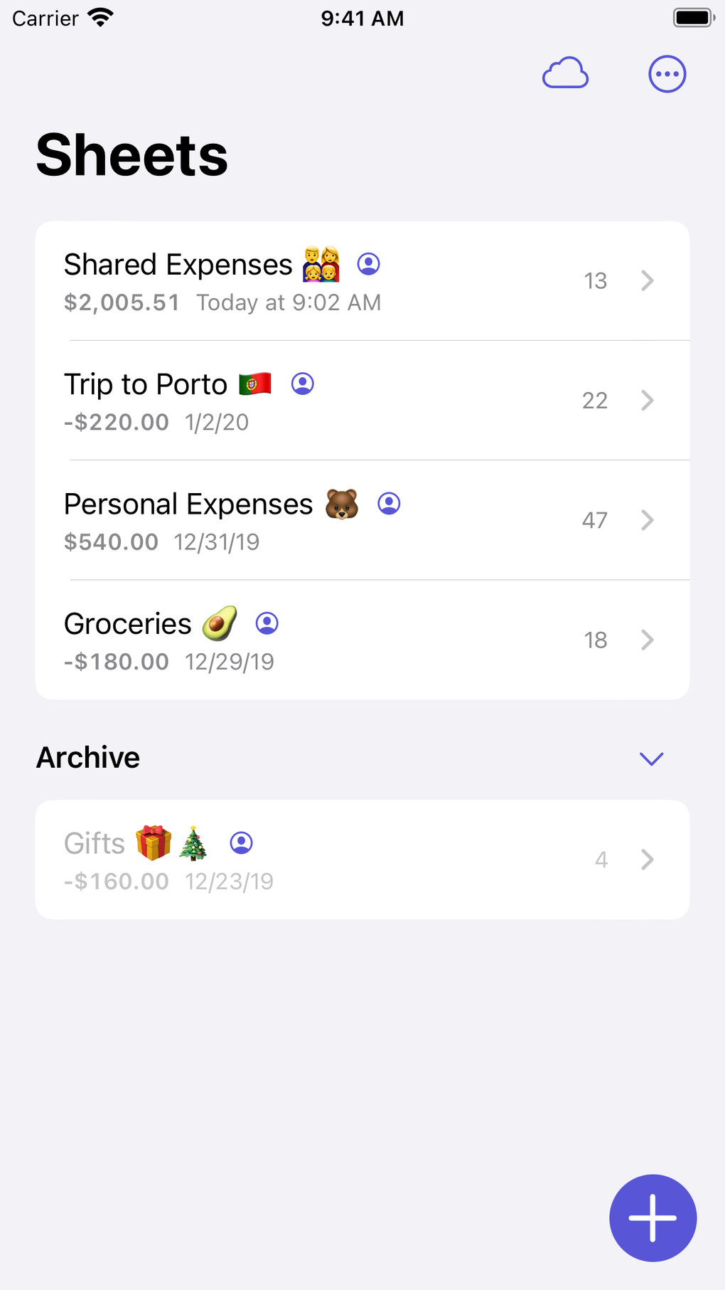 Expenses: Spending Tracker สำหรับ IPhone - ดาวน์โหลด