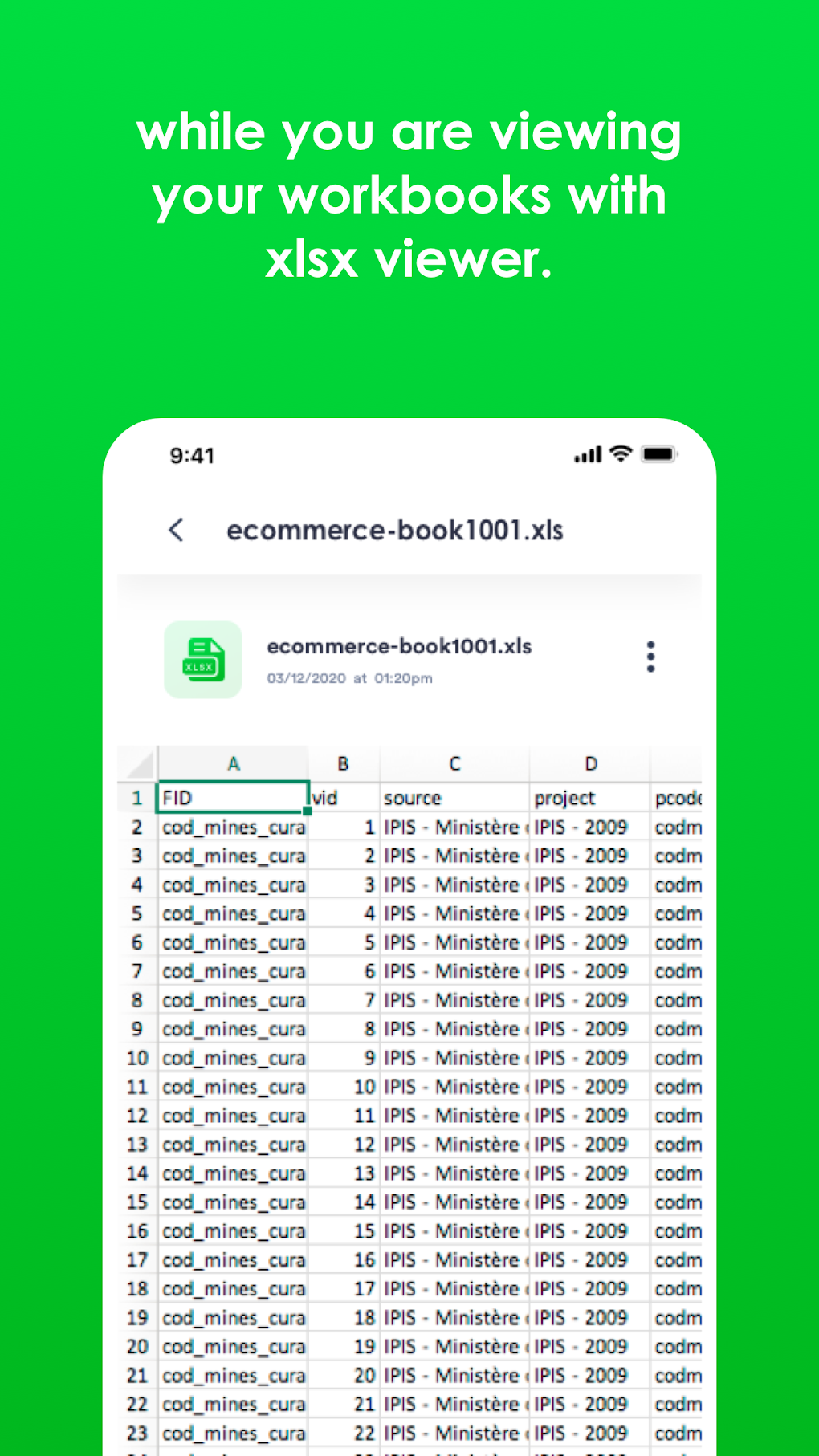 Xlsx File Reader with Xls spreadsheet file Viewer для Android — Скачать