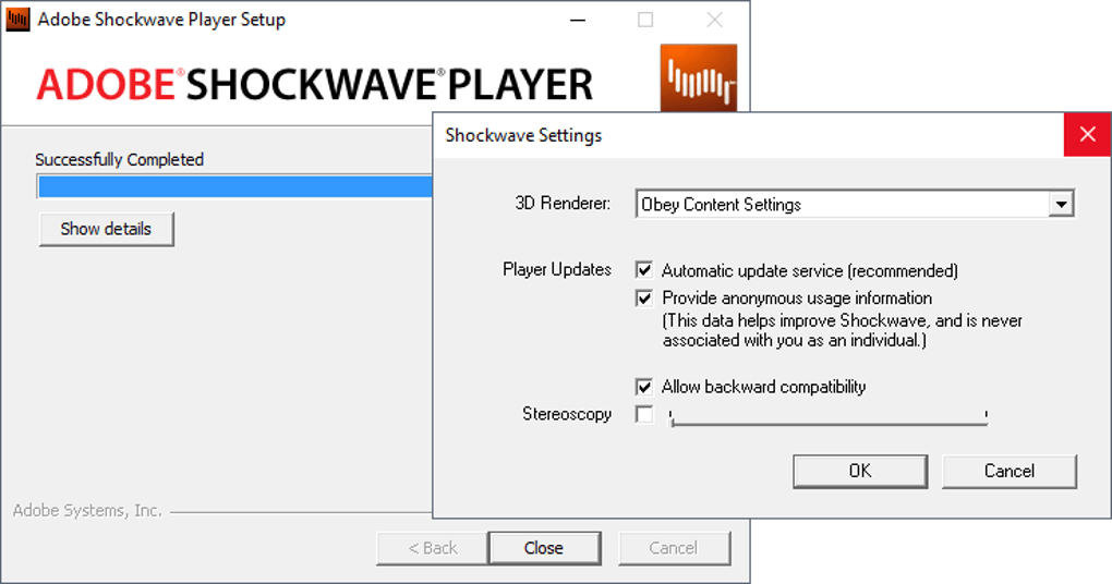 adobe shockwave player 64bit