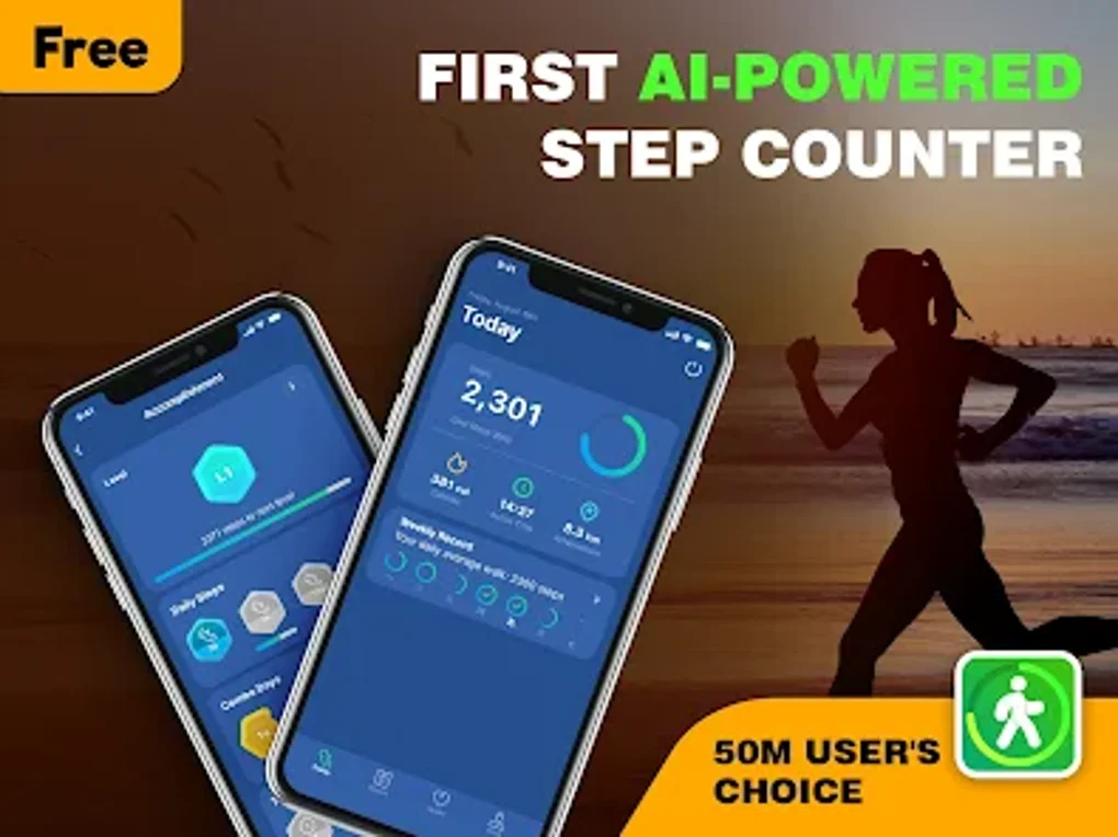 Pedometer Watch Digital Pedometer With Clip - Step Counter With Large LCD Display For Walking & Running Distance Pedometer